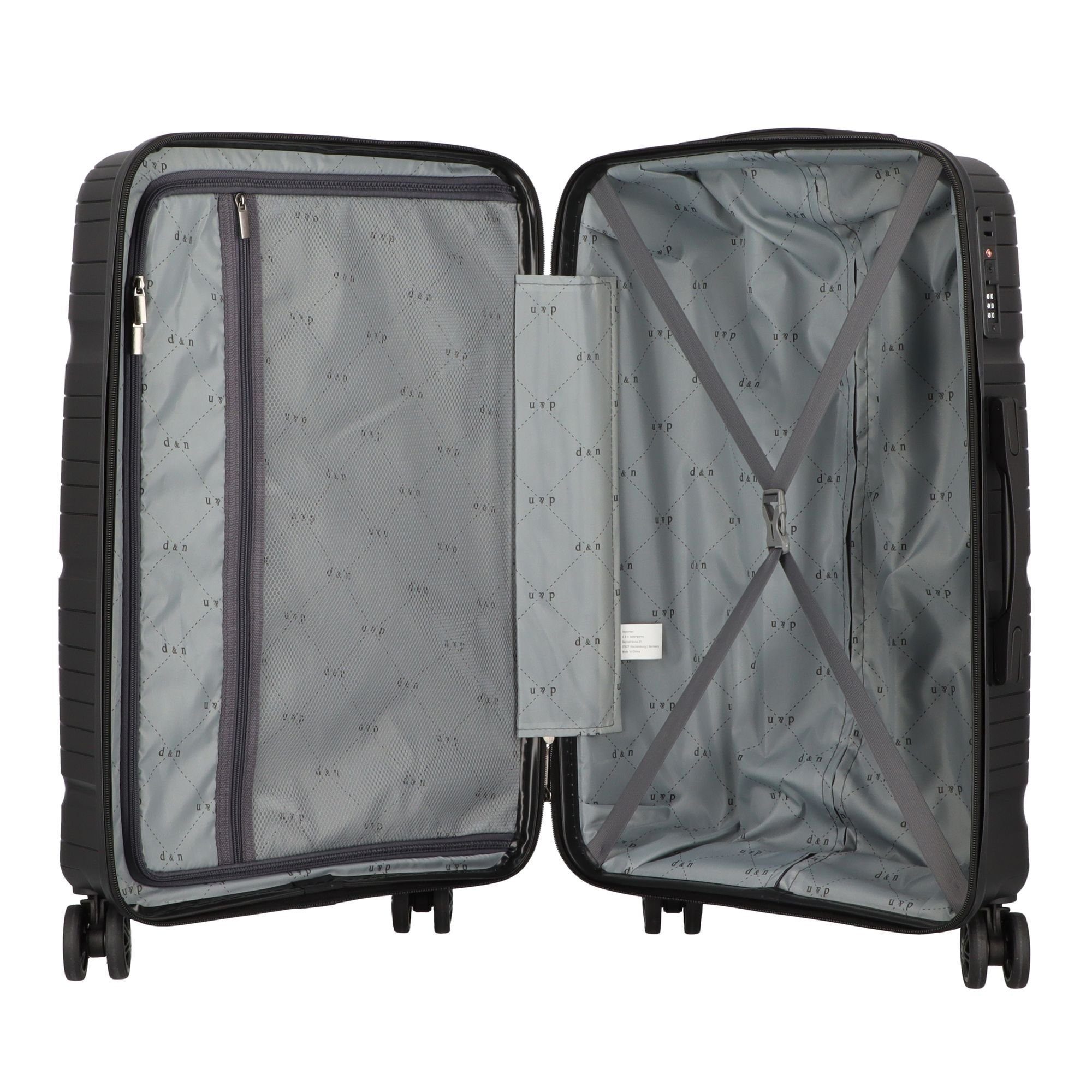 D&N Trolleyset Travel Line 4300, 4 Rollen, (3-teilig, 3 tlg), Polypropylen