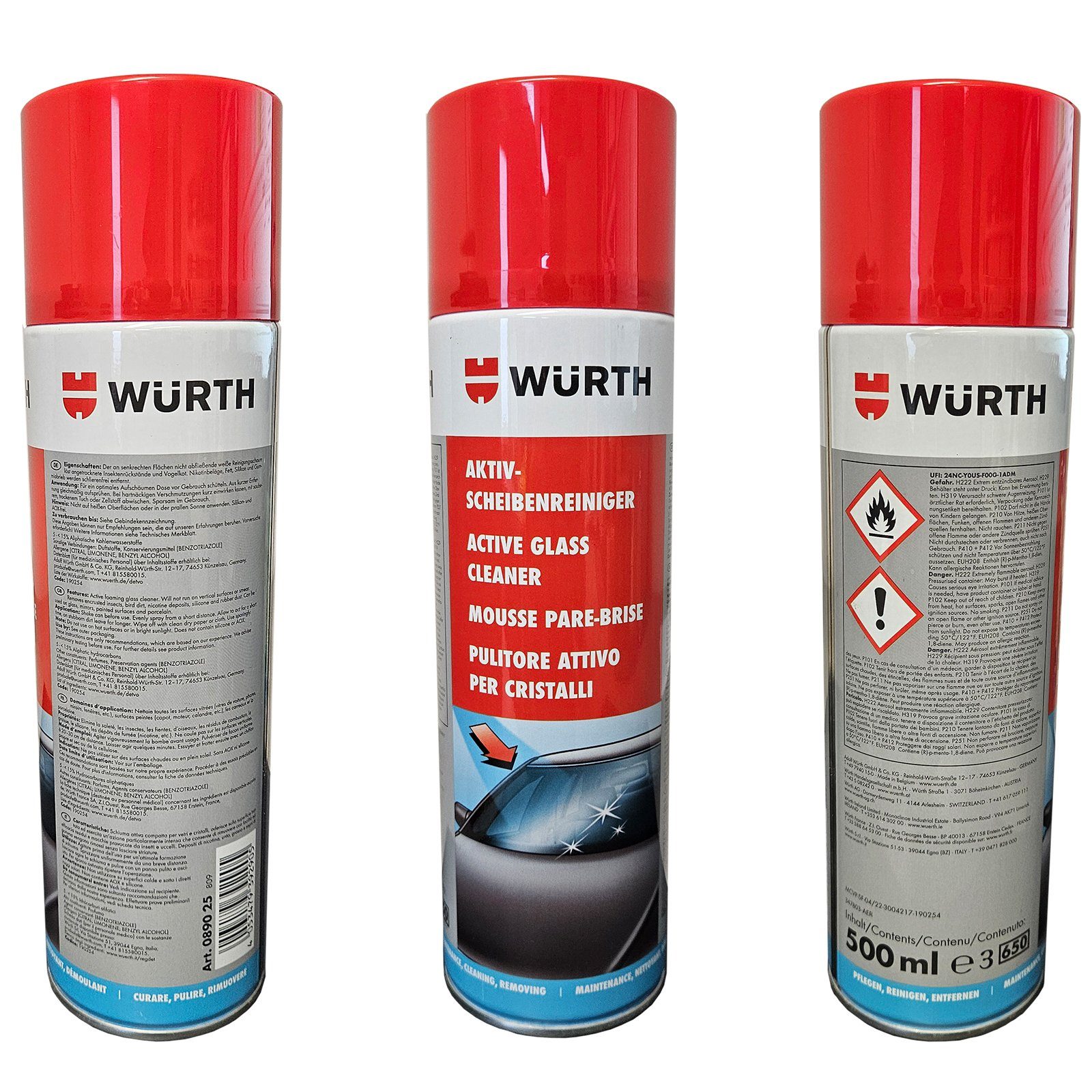 Würth Würth Aktiv Scheibenreiniger Dose 500 ml 089025 Auto-Reinigungsmittel (Glasreiniger)