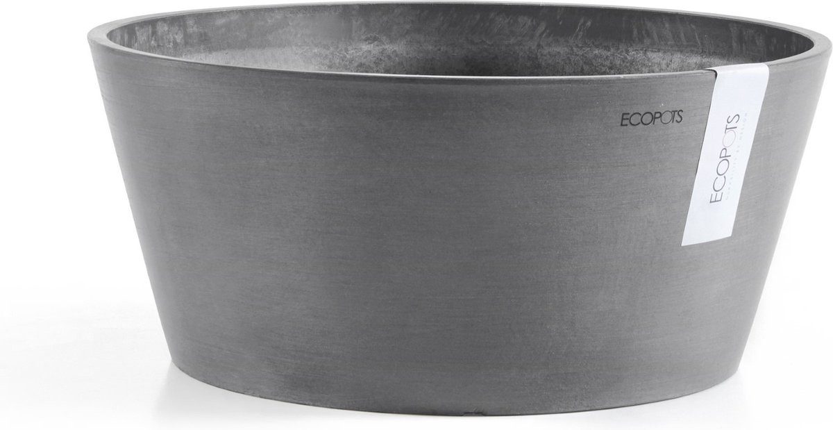 ECOPOTS Blumentopf Frankfurt 30 - Grau - Ø30,6 x H15,6 cm (1 St)