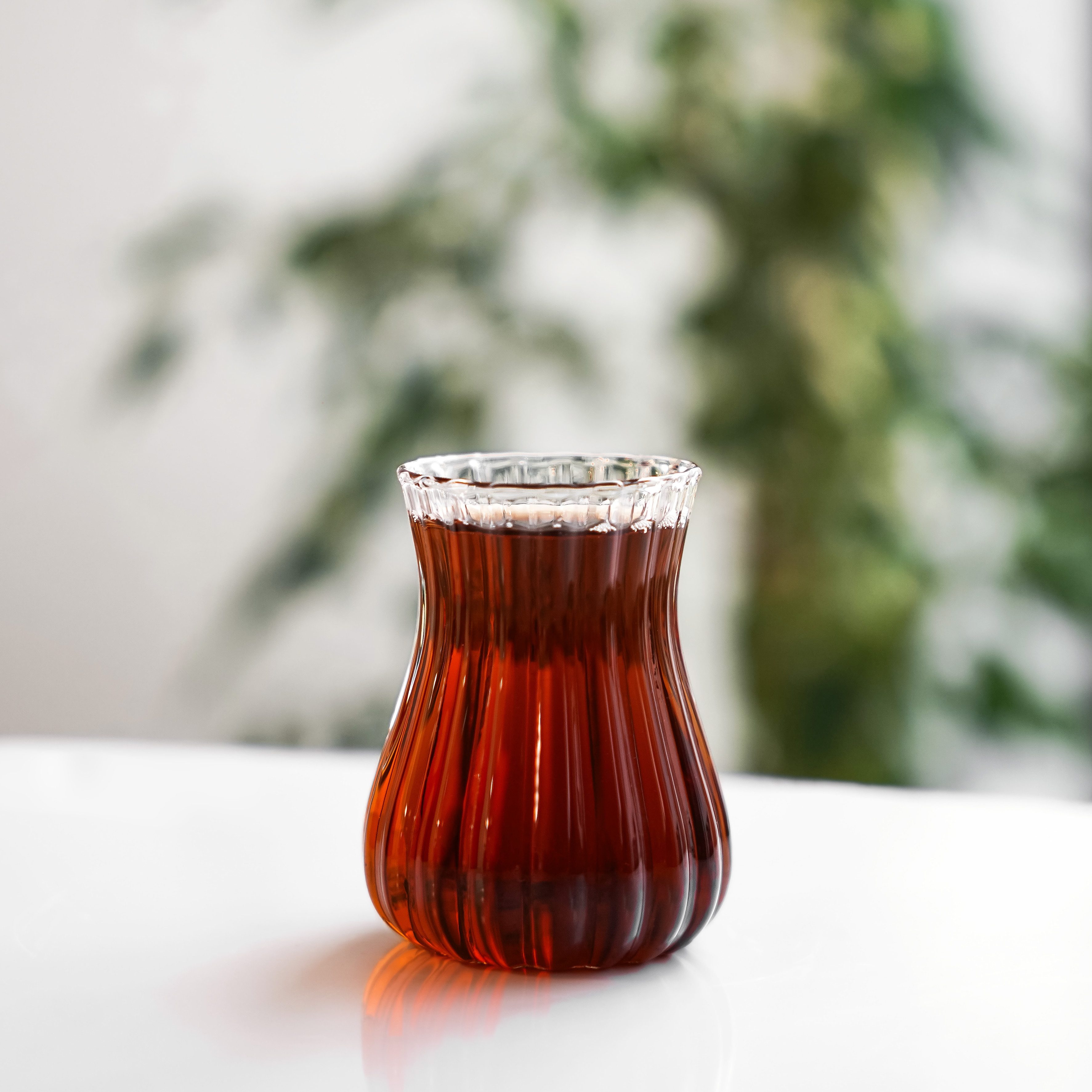 Mulex Teeglas Style 6-teiliges Teegläser-Set - 200 ml, Relief-Design, 6-tlg., Glas