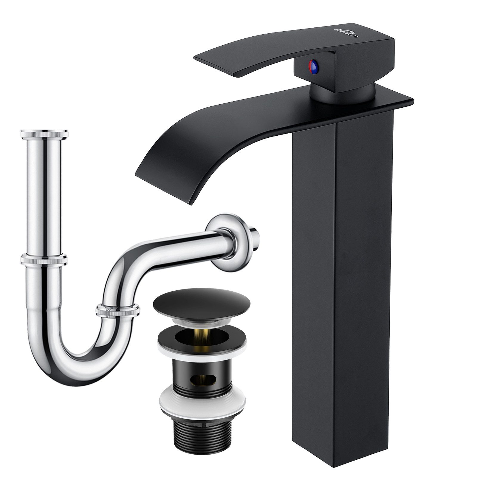 Auralum Max Waschtischarmatur Hoch Wasserfall Wasserhahn günstig online kaufen