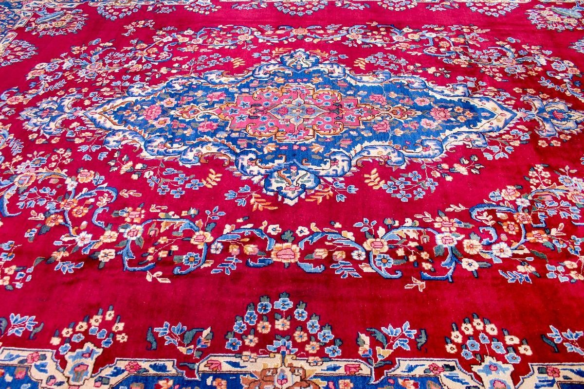 Handgeknüpfter Orientteppich Yazd Orientteppich Perserteppich, Höhe: Nain Trading, rechteckig, 301x429 12 mm /