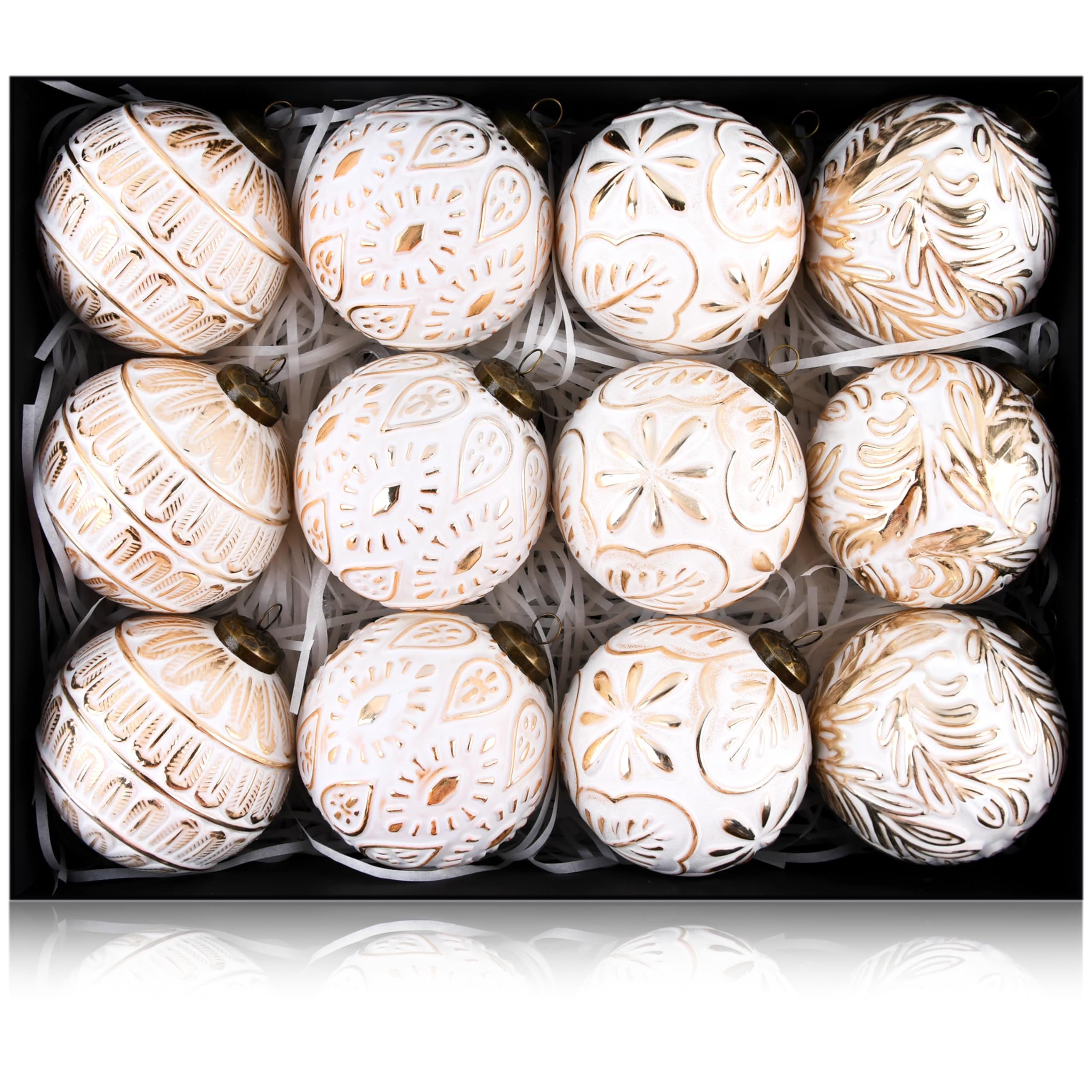 CLTYQ Weihnachtsbaumkugel 12 Stück Vintage-Weihnachtsschmuck für Baumschmuck 80 mm (12 St), Weihnachtskugel-Ornamente, Weihnachtsdekoration