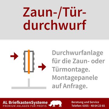 AL Briefkastensysteme Durchwurfbriefkasten 13 Fach Premium Briefkasten A4 in RAL 7016 Anthrazit Grau wetterfest