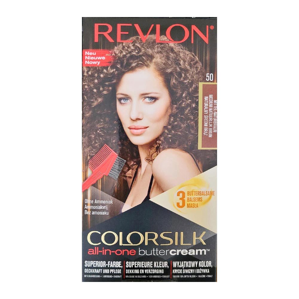 Revlon Haarfarbe Revlon Colorsilk Haarfarbe Mittel Naturbraun 50 All In One Buttercream