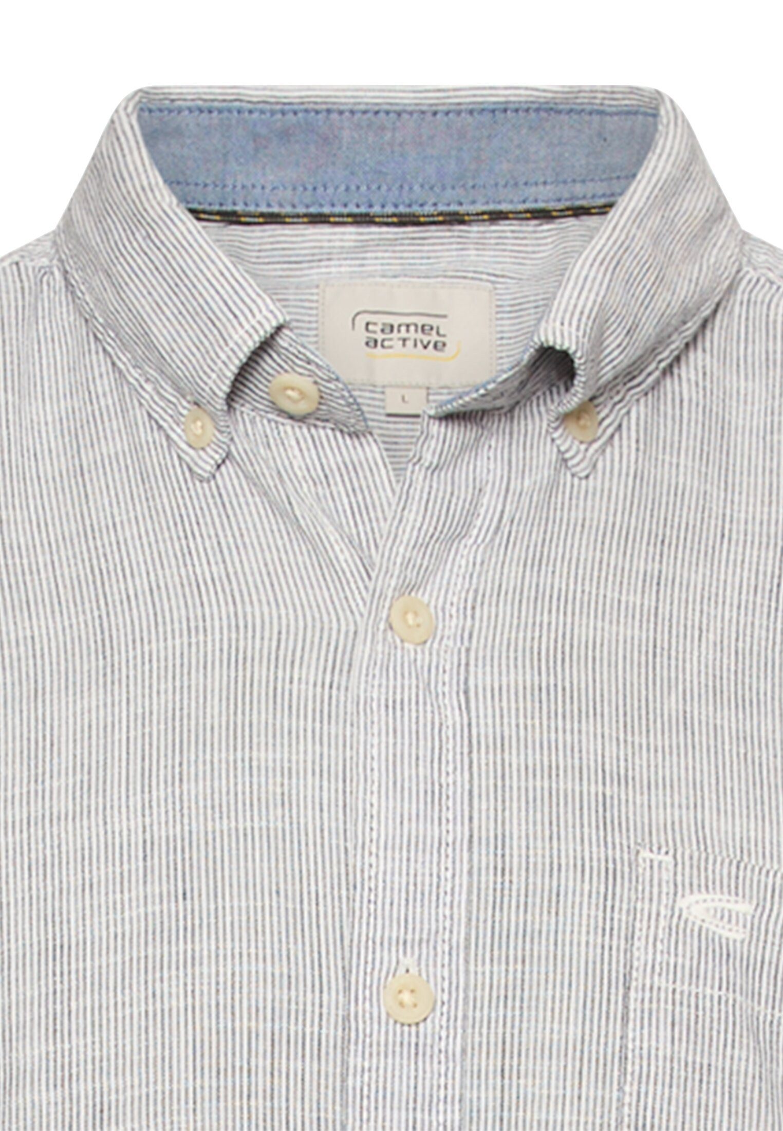 camel active Kurzarmhemd mit Button-Down-Kragen