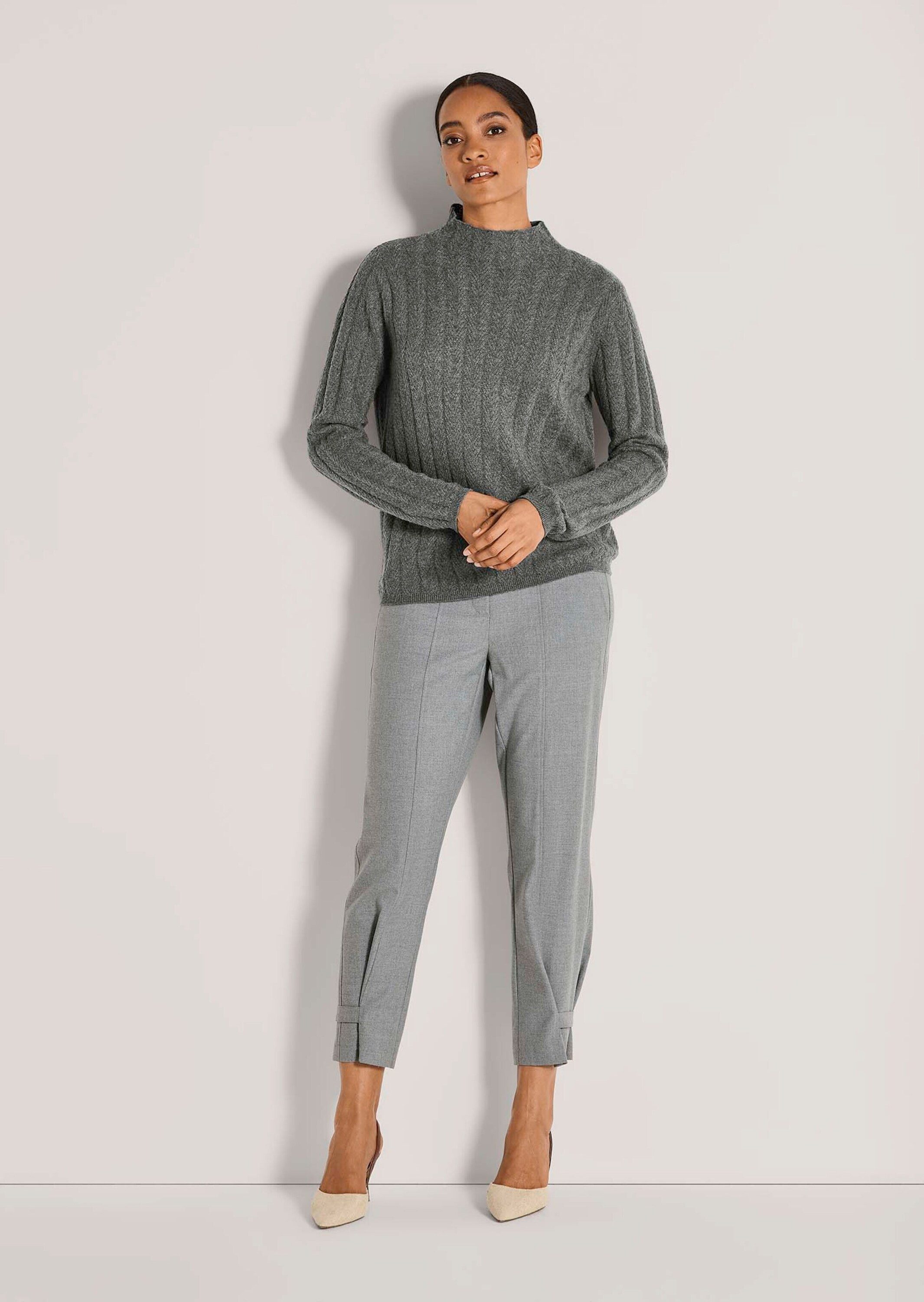 MADELEINE Strickpullover Luxuriöser Strickpullover mit Stehkragen Eleganter günstig online kaufen