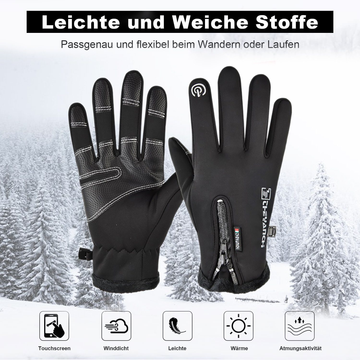 Winddicht Alster Winter Handschuhe, Anti-Rutsch Herz Herz Touchscreen Fahrradhandschuhe, Alster Warme A0354 Fahrradhandschuhe