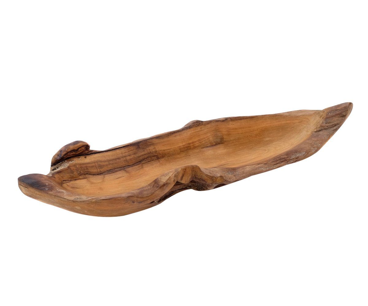 Brillibrum Dekoschale Design Natur aus exklusive Holzschale Dekoschale Stück Teak einem unbehandelt Teakholz Schale Handarbeit