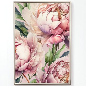 homestyle-accessoires Poster Bilder Set FAMILY LOVE HIRSCH PEONIES DIN A3/A4/A5, (10 St), Ohne Bilderrahmen