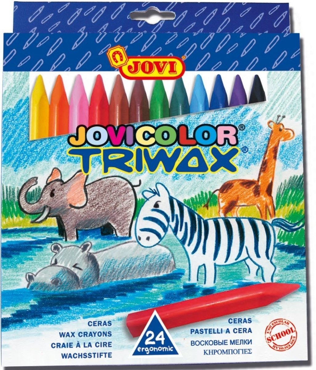 Jovi Maltuch Wachsmalstifte Jovicolor Triwax VE=24 Farben