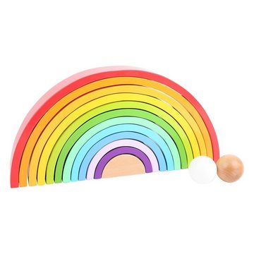 Small Foot Puzzle Holzbausteine Regenbogen XL (11412), Puzzleteile