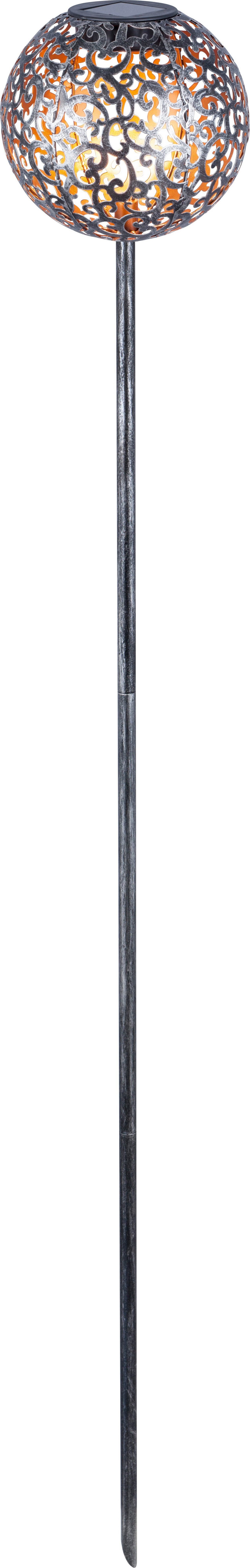LED Solarleuchte Solar-Kugelleuchte Luanda, Ø 16 cm, Höhe 120 cm