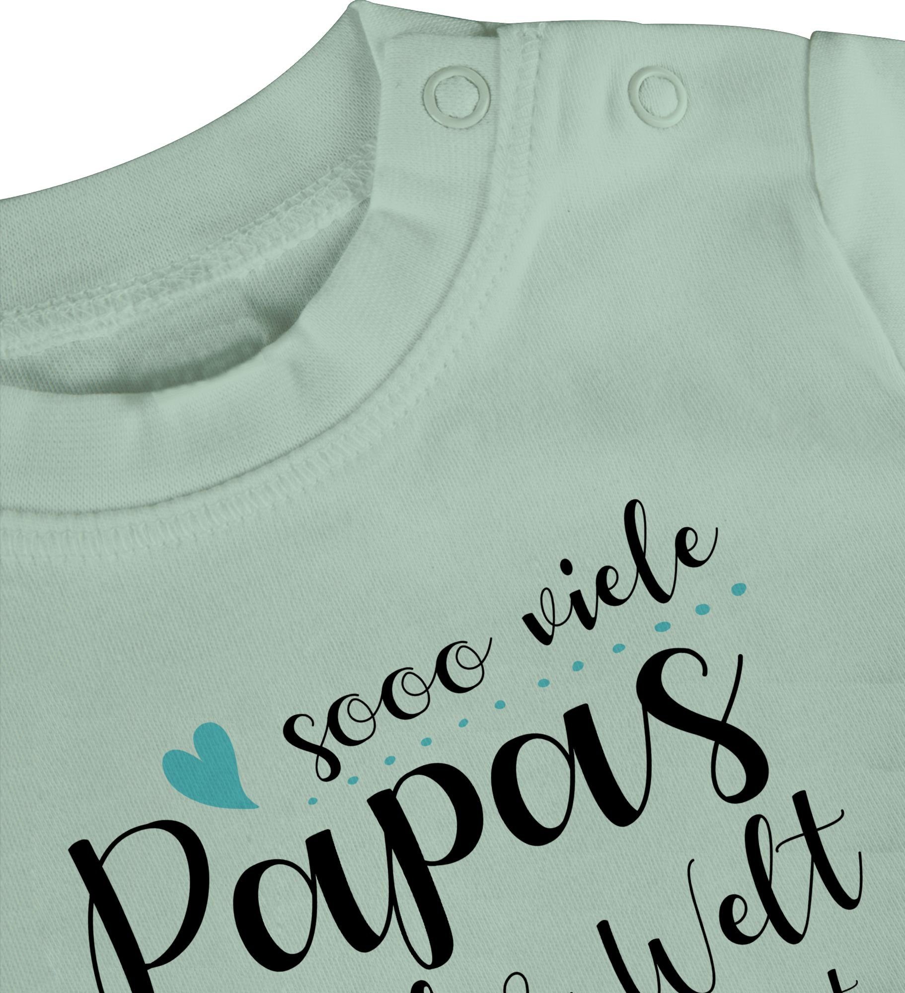 viele 2 Welt den Papas Shirtracer Sooo T-Shirt Vatertag habe und Besten Baby der auf ausgerechnet ich Geschenk Mintgrün