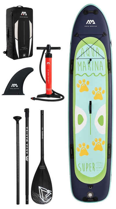 Aqua Marina Inflatable SUP-Board Super Trip Family SUP 12'2” Stand-Up Paddle Board Set mit Alu Paddel, Paddelboard, (SUP-Set, mit Paddel)