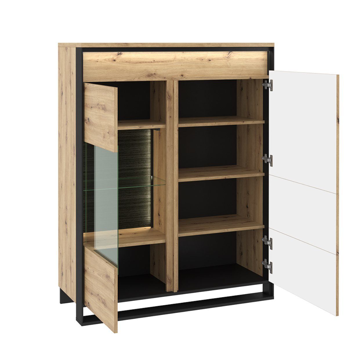 Compleo Vitrine LIMA, Standvitrine mit Glasregale, günstig online kaufen