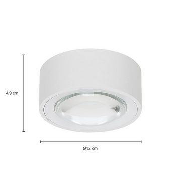 Arcchio LED Deckenleuchte Rotari, dimmbar, LED-Leuchtmittel fest verbaut, warmweiß, Modern, Aluminiumdruckguss, weiß (RAL 9003), 2 flammig, inkl.