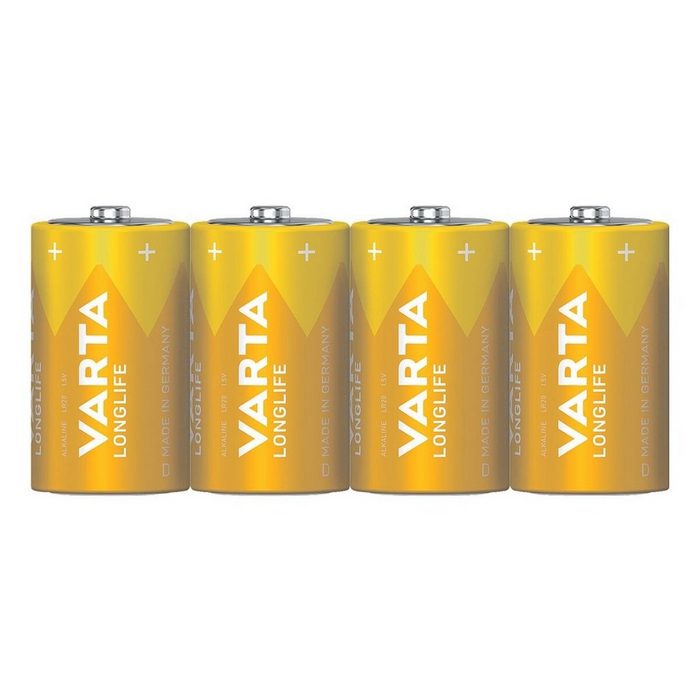 VARTA LONGLIFE Batterie (1.5 V 4 St) Mono / D / LR20 1 5 V Alkali