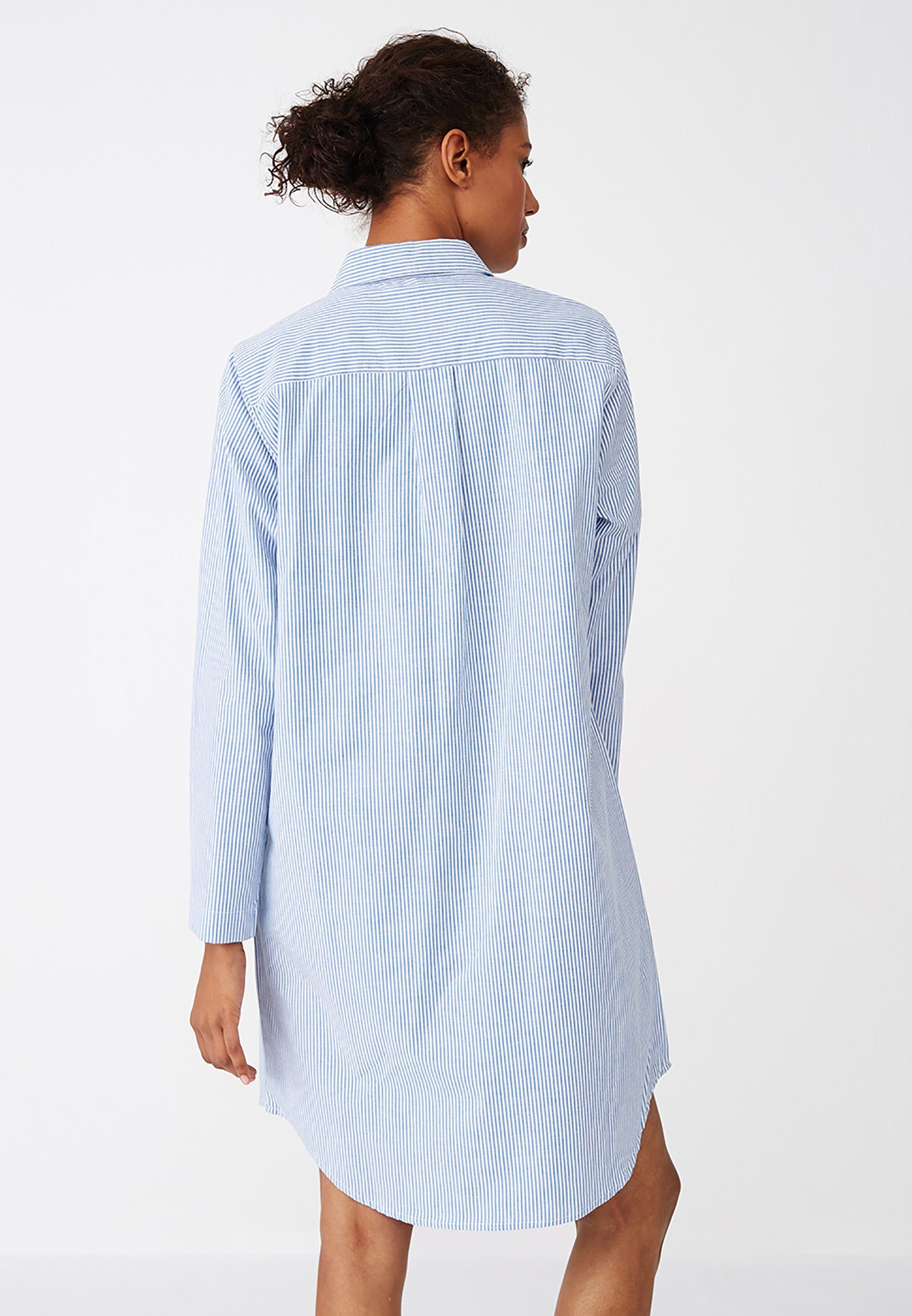 light Lexington blue/white Nachthemd Nightshirt Organic