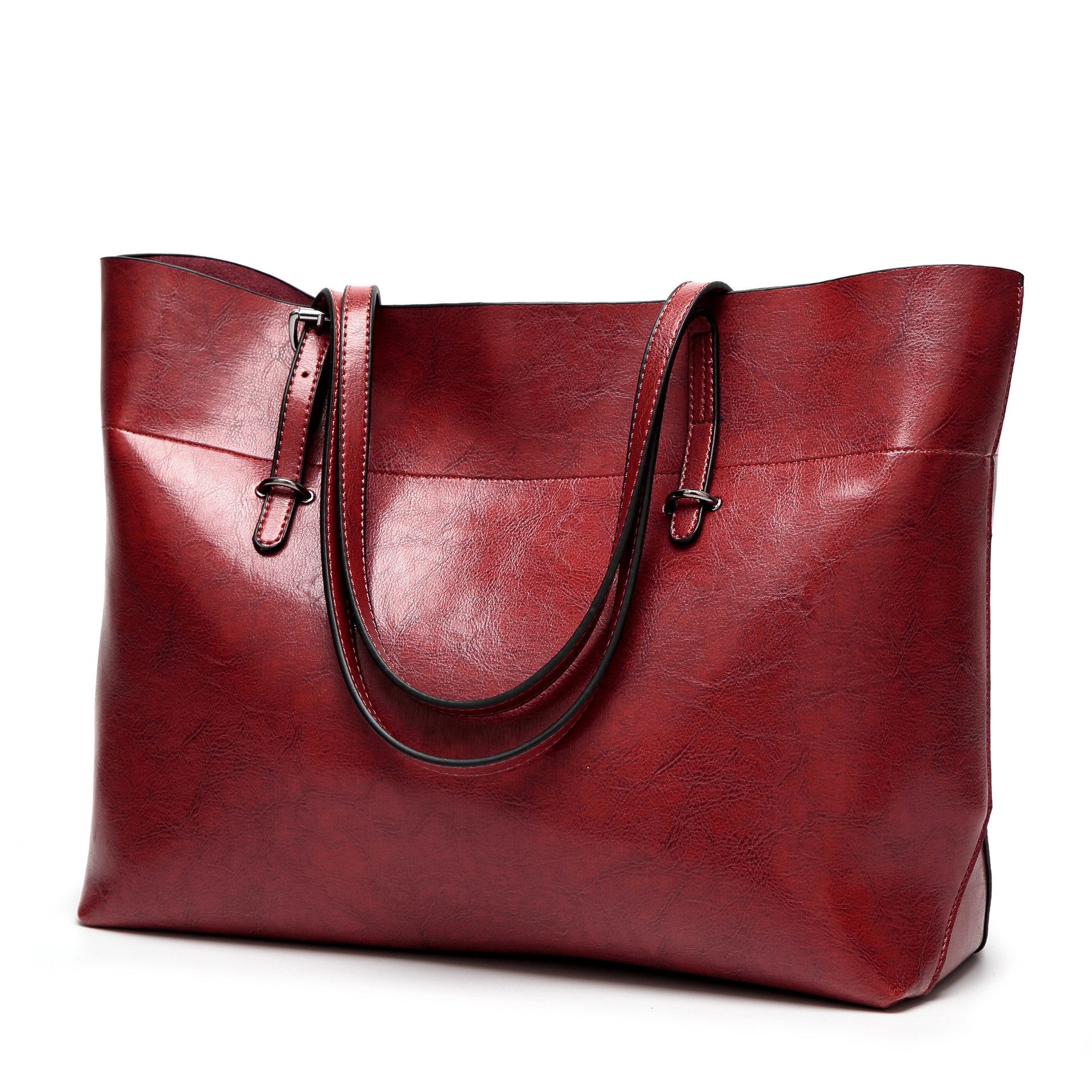Handtasche Damen Umhängetasche Henkeltasche Aktentasche Bordeauxrot