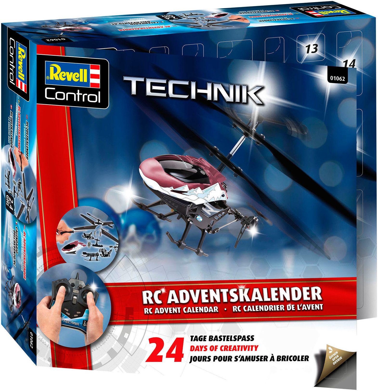 Revell® Spielzeug-Adventskalender RC Helikopter, ferngesteuerter RC Hubschrauber zum Selberbauen – Bild 2 von 4