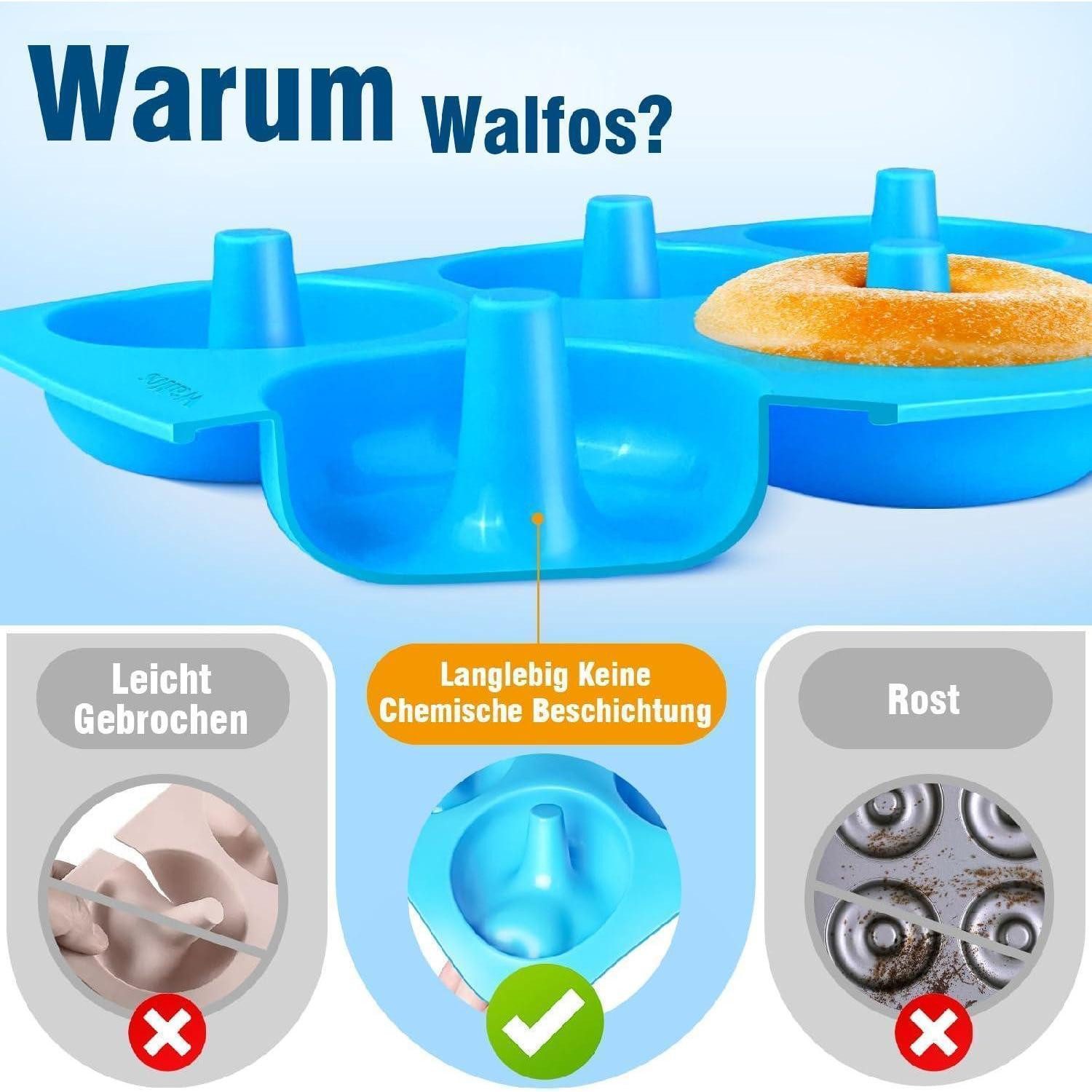 LuxusKollektion Donutform Donut Backform Silikon 3-teiliges Set Von 4-loch Groß Donut Donut