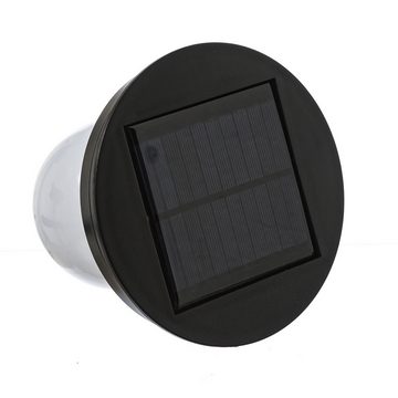 MARELIDA LED Laterne LED Solar Laterne Hängeleuchte in Rattanoptik Solarleuchte schwarz, LED Classic, warmweiß (2100K bis 3000K)