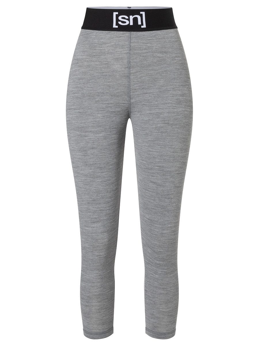 SUPER.NATURAL Thermounterhose für Damen, Merino W TUNDRA175 TIGHT 3/4 funktioneller Merino-Materialmix