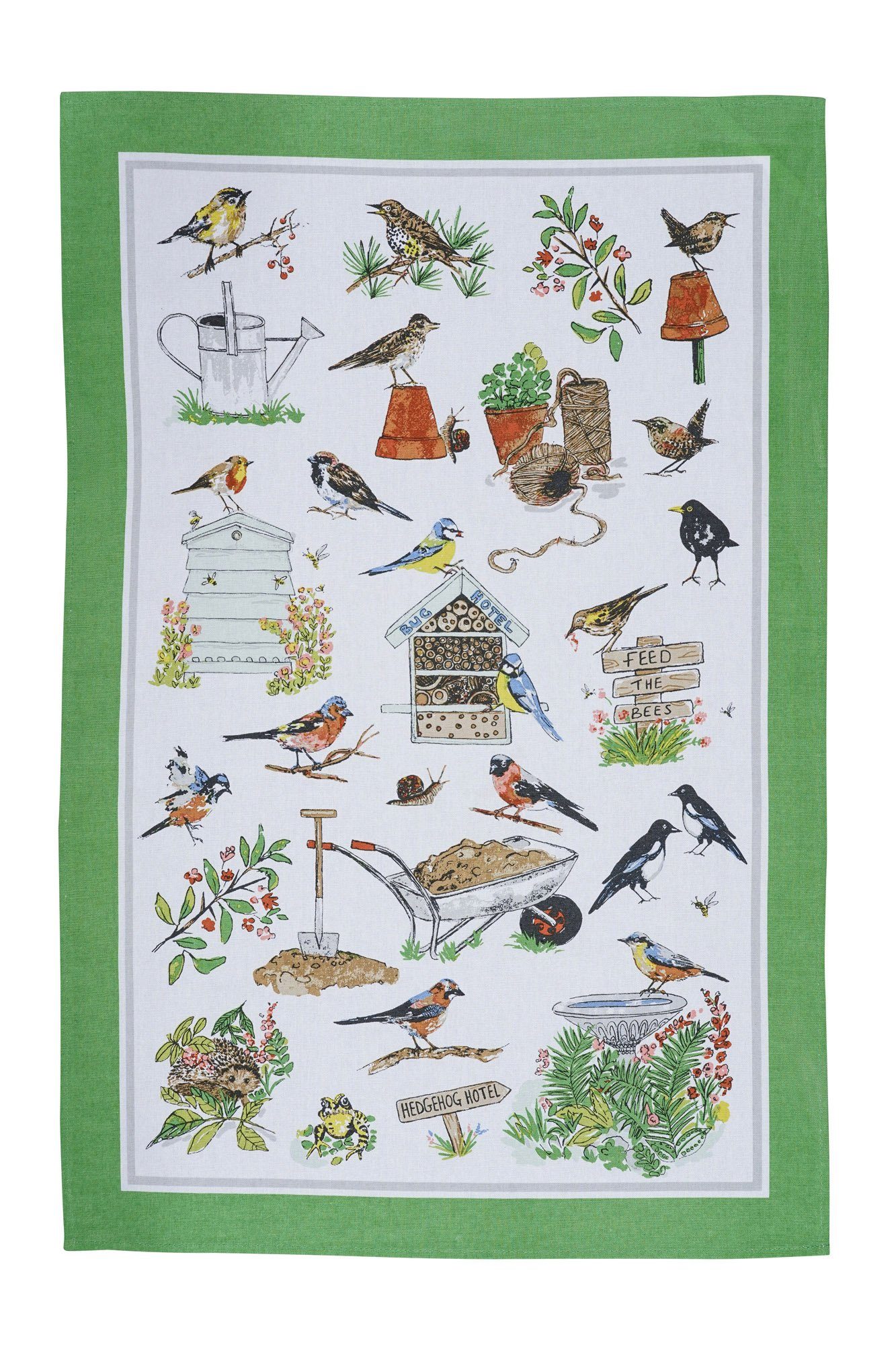 Ulster Weavers Geschirrtuch Garden Birds, (Set, 1-tlg., Set), perfekte Ergänzung für Ihre Küche, 100% Baumwolle, 48x74 cm