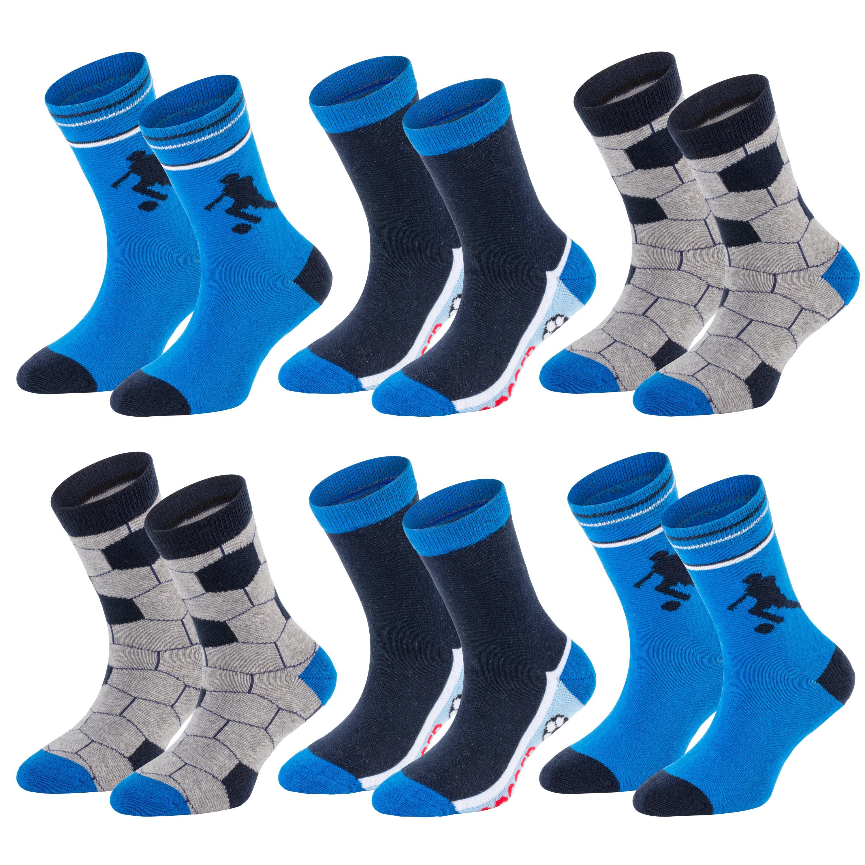 TippTexx 24 Socken 6 Paar bunte Kindersocken, sanfte Baumwolle, für Mädchen & Jungen (6 Paar) handgekettelte, weiche Naht