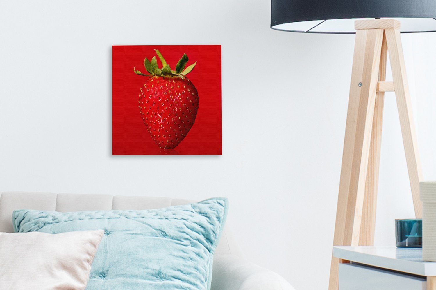 OneMillionCanvasses® Leinwandbild für Rot Saatgut, (1 Schlafzimmer Wohnzimmer - Erdbeere Bilder St), Leinwand 