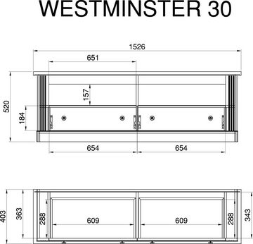 Home affaire Lowboard Westminster, Fernsehtisch in romantischem Landhausstil