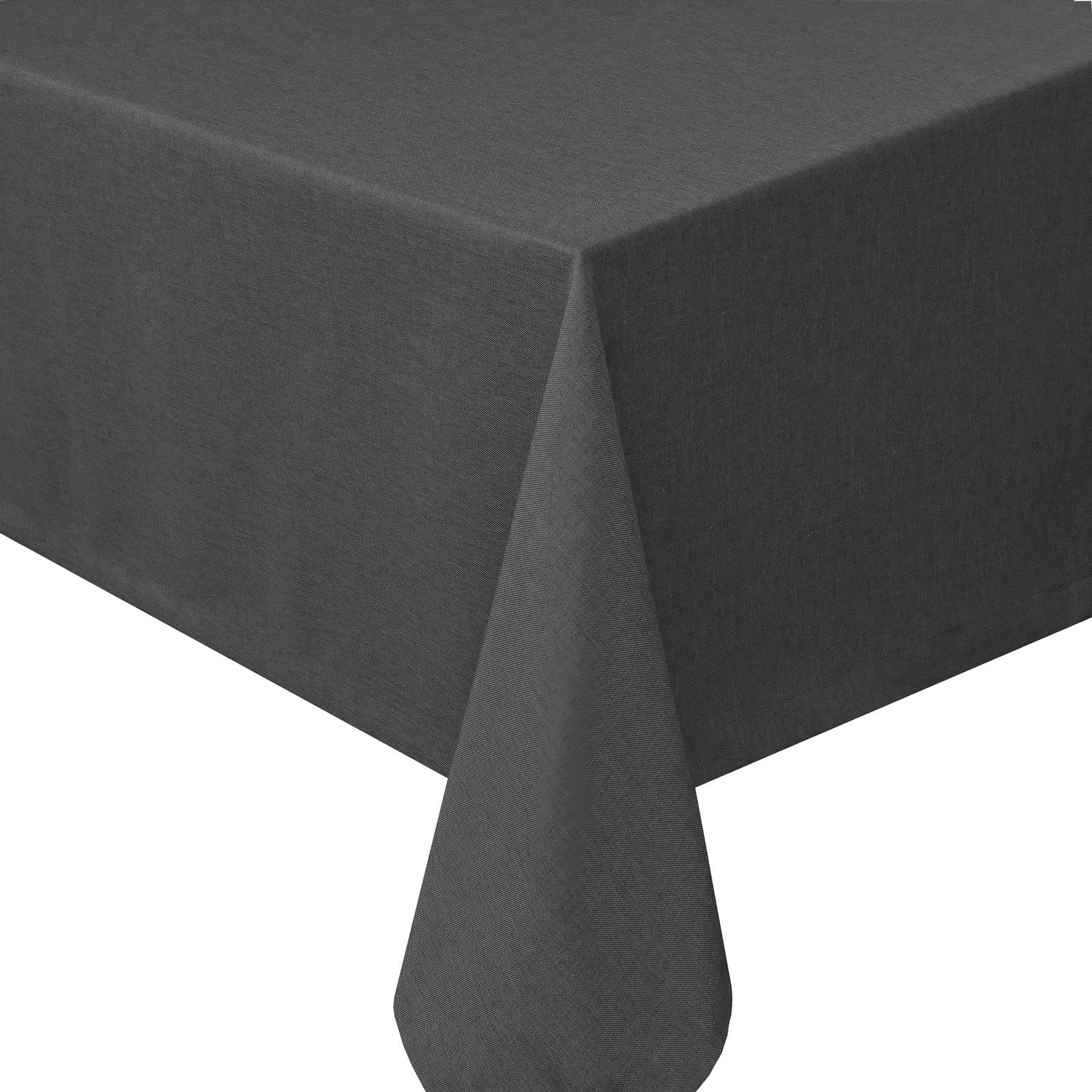 pflegeleicht Lotuseffekt Leinenstruktur schmutzabweisend Optik Grau Leinen tafeltuch abwaschbar Tischdecke Tischtuch Tischdecke Fiora