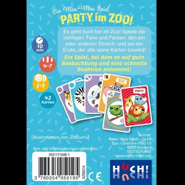 HUCH & friends Spiel, Party im Zoo - Ein Mau-Mau-Spiel