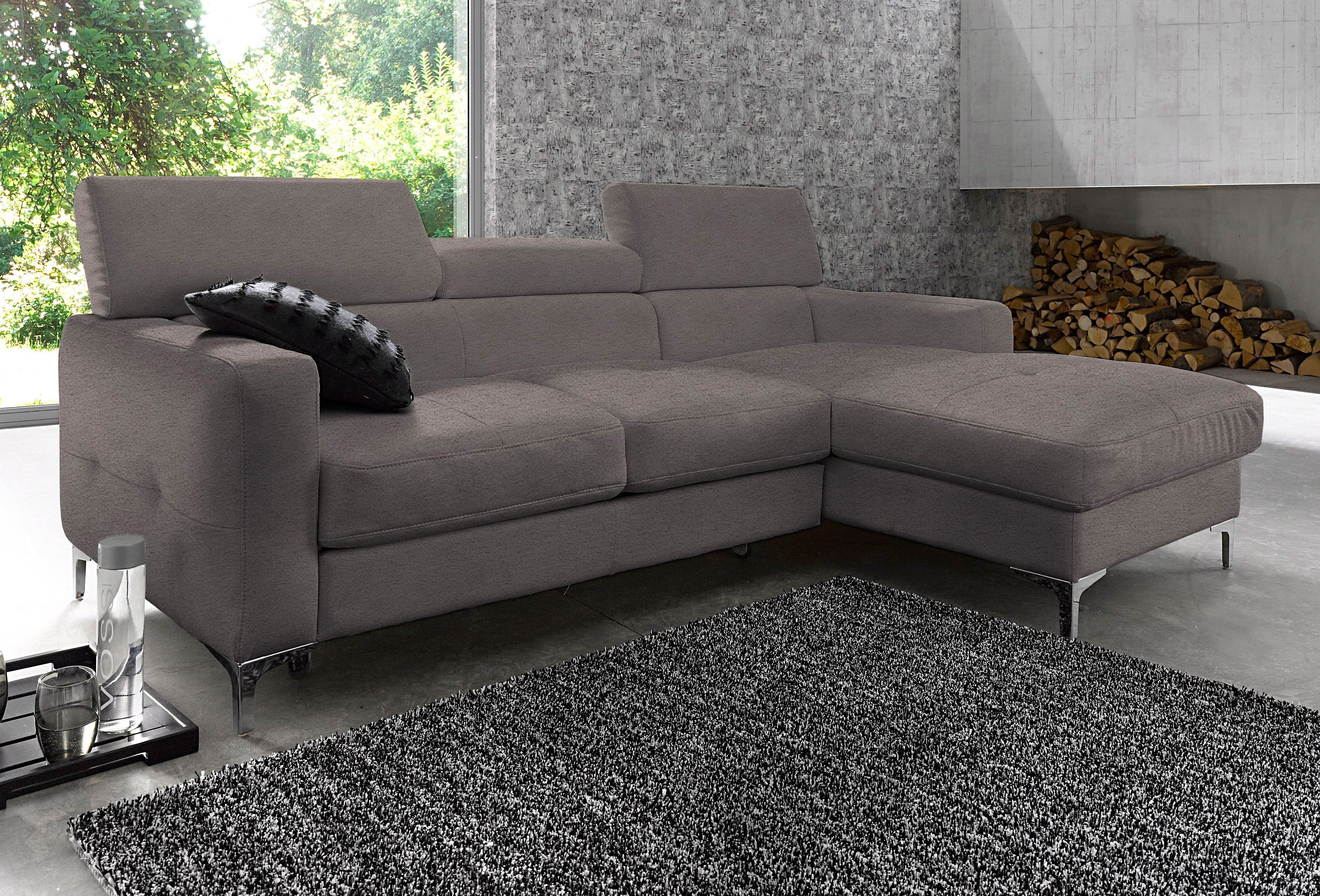 COTTA Ecksofa "Sammy L-Form", mit Kopfteilverstellung, wahlweise mit Bettfu günstig online kaufen