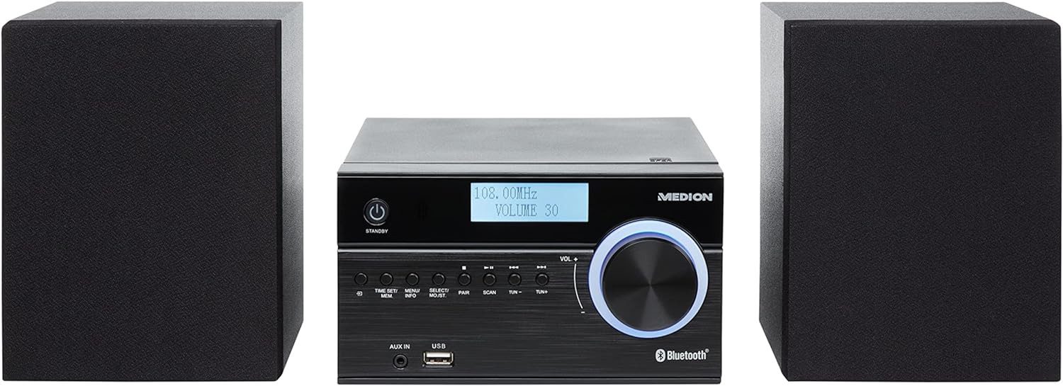 Medion® Audio-System Medion MD44088 P64935 Audio System schwarz Audio-System (2,50 W) DAB+ (40 W)