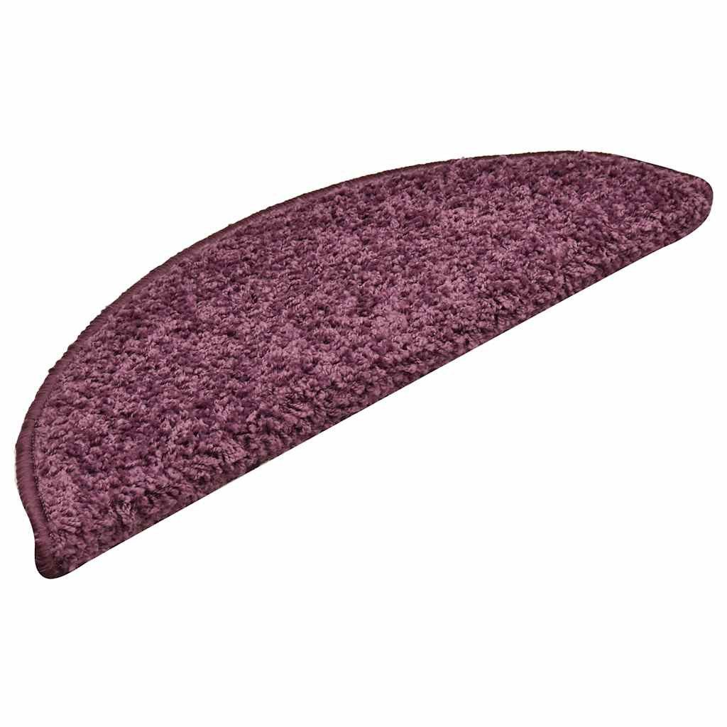 vidaXL Stufenmatte Stufenmatten 30 Stk. 56x17x3 cm Dunkelviolett Halbrund, Rechteckig, Höhe: 3 mm