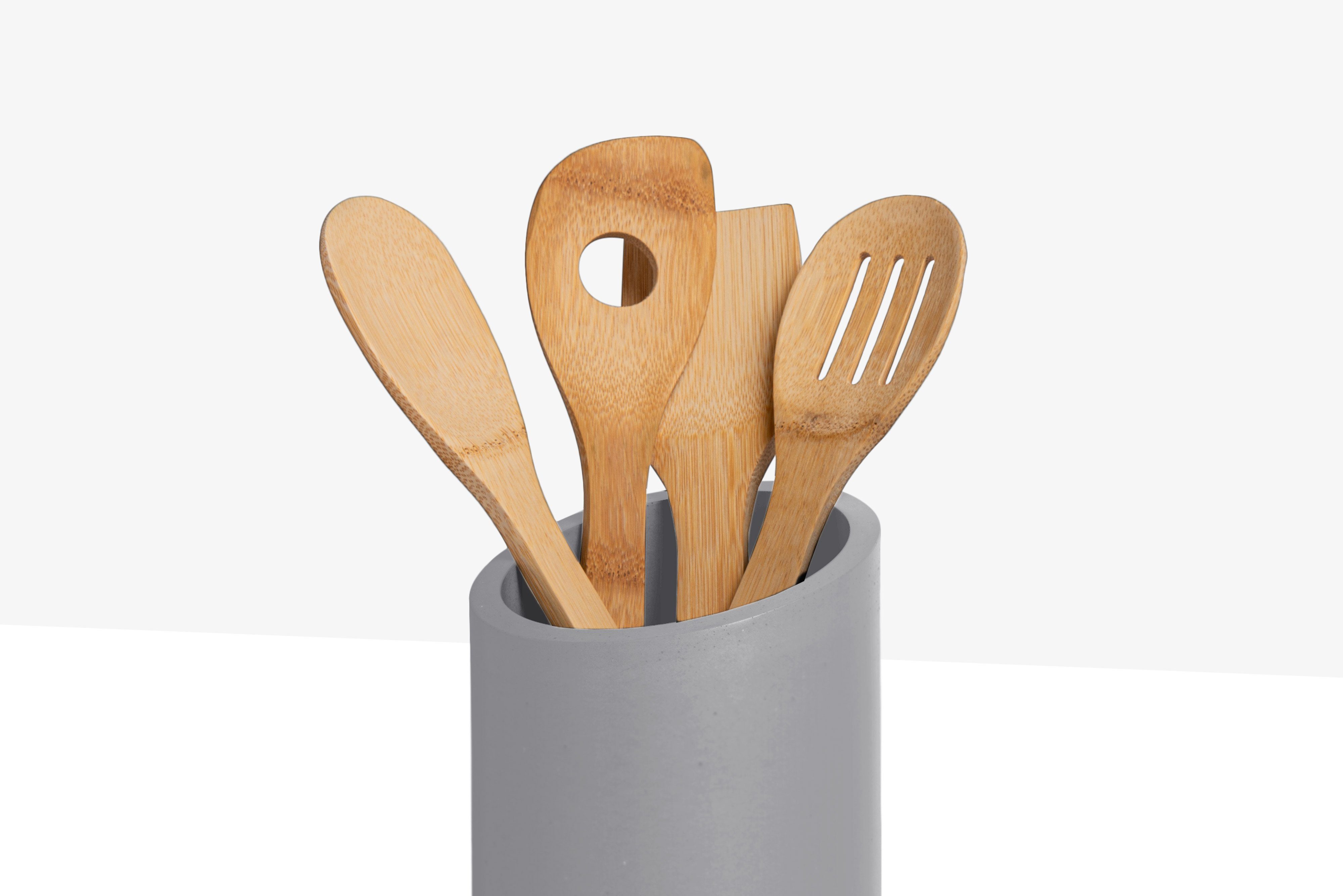 GRAURAUM Besteckhalter Kochlöffelhalter aus Beton, (inkl. 4 Kochlöffel aus günstig online kaufen