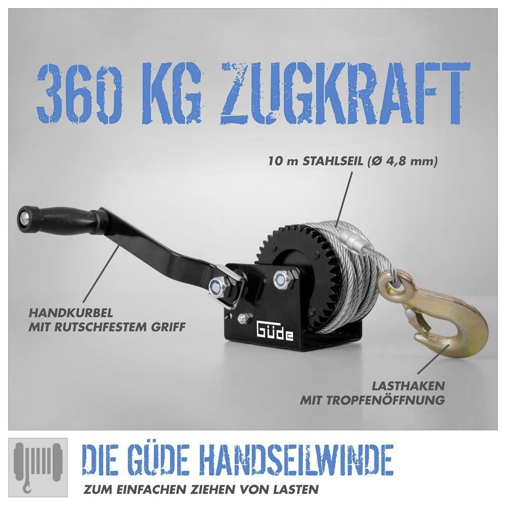 Güde Seilzug Güde Seilwinde Typ 360 Zugkraft 360 kg