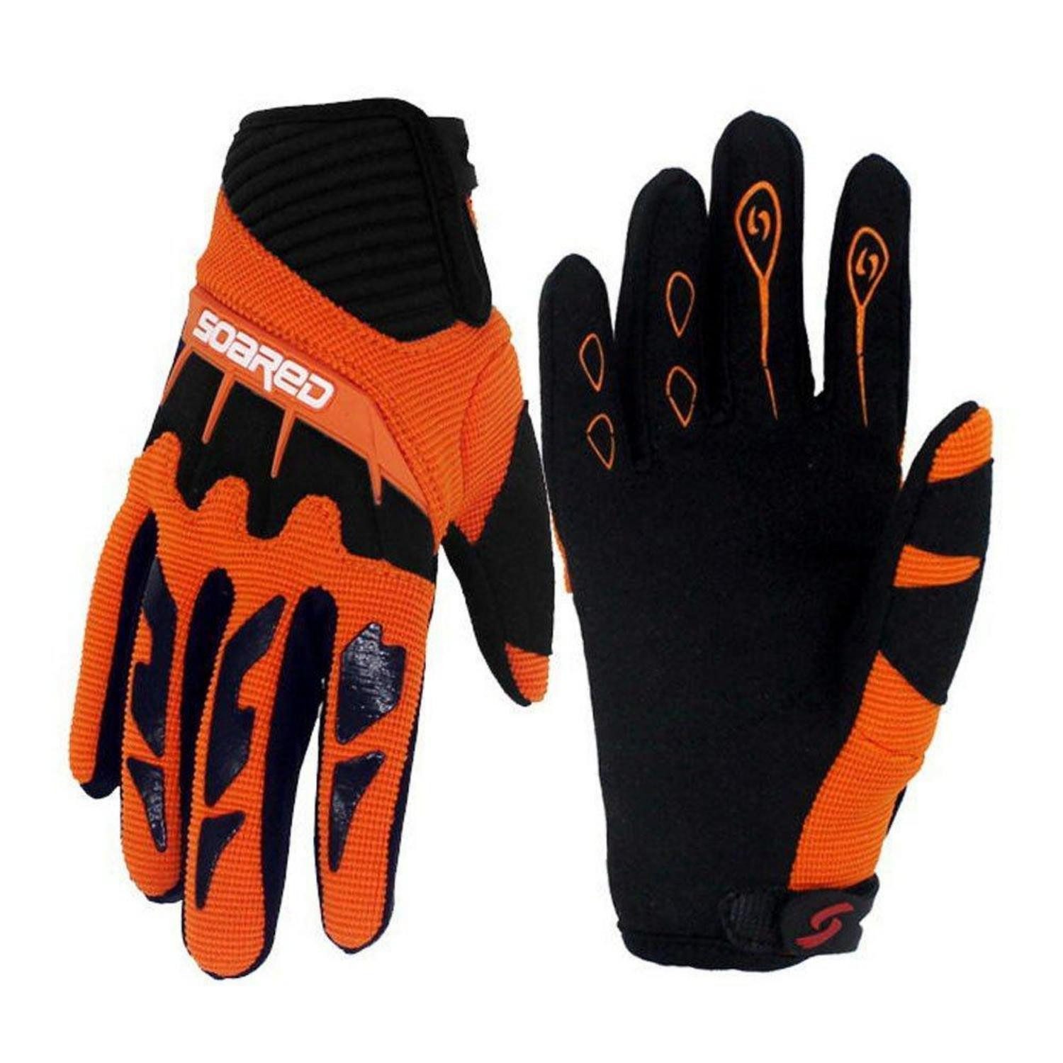 LuxusKollektion Fahrradhandschuhe Kinder Fahrradhandschuh Orange S, Glield (1-St)
