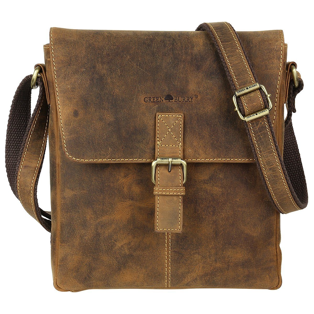 Greenburry Umhängetasche Vintage Leder Umhängetasche Crossbag Schultertasche BV-1930-25