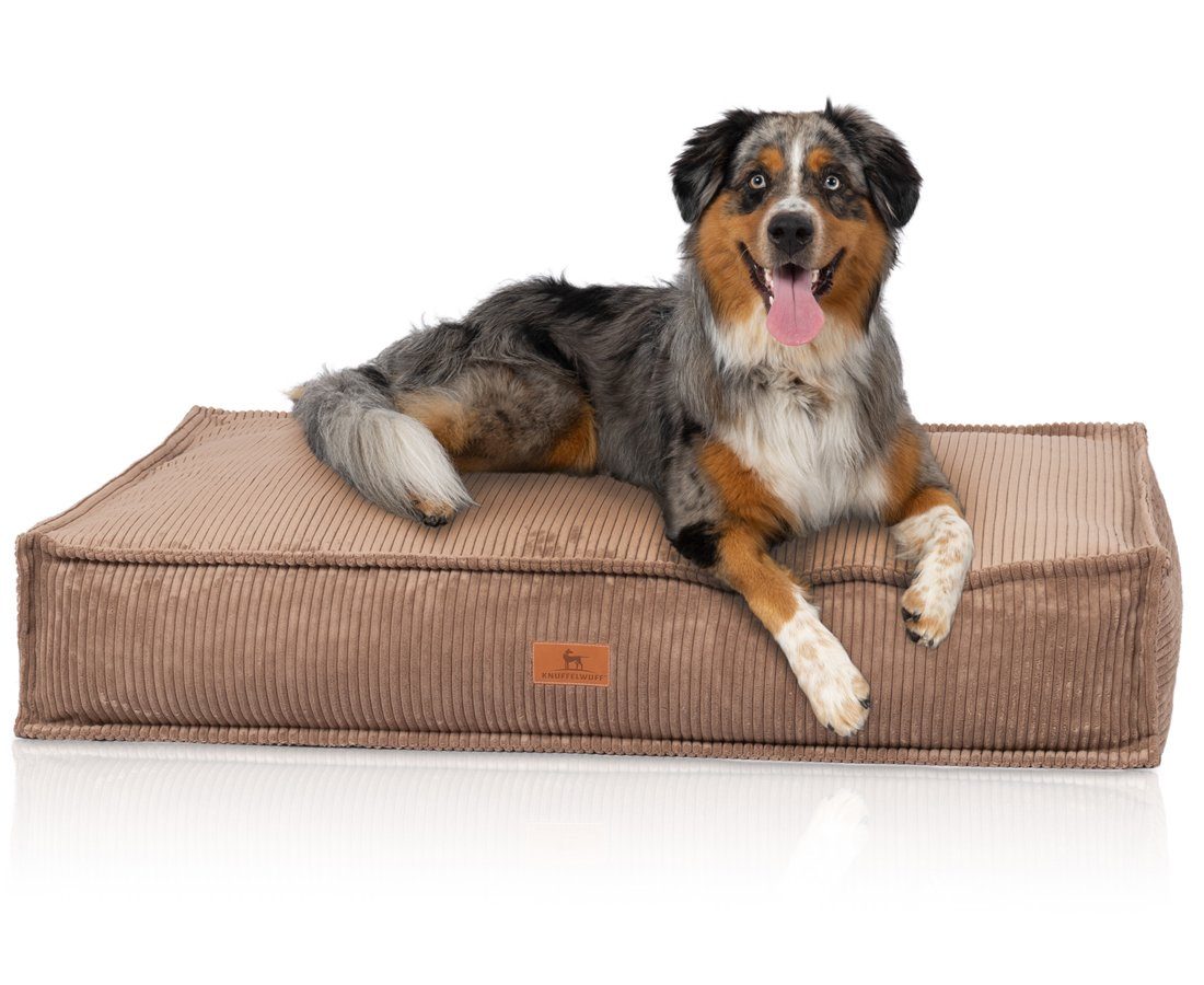 Knuffelwuff Hundematte Hundekissen aus Cord Lesedi, Schaumstoffflocken