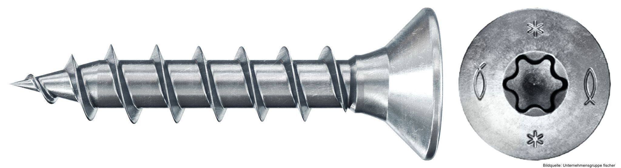 Fischer Spanplattenschraube Spanplattenschraube PowerFast, (200 St)