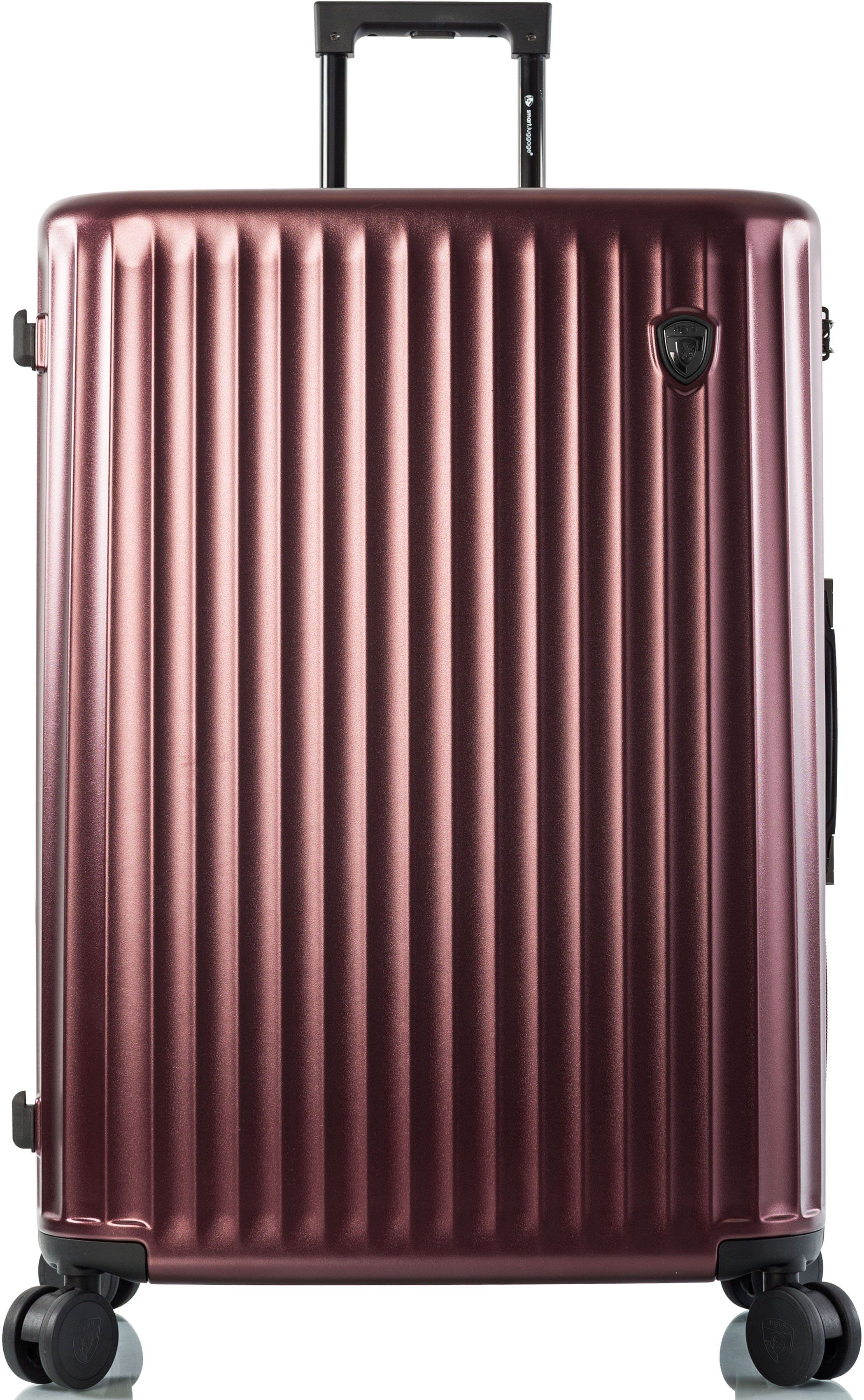 Heys Hartschalen-Trolley Smart Luggage®, 76 cm, 4 Rollen, vollständig venetztes High-End-Gepäck mit App-Funktion Burgundy