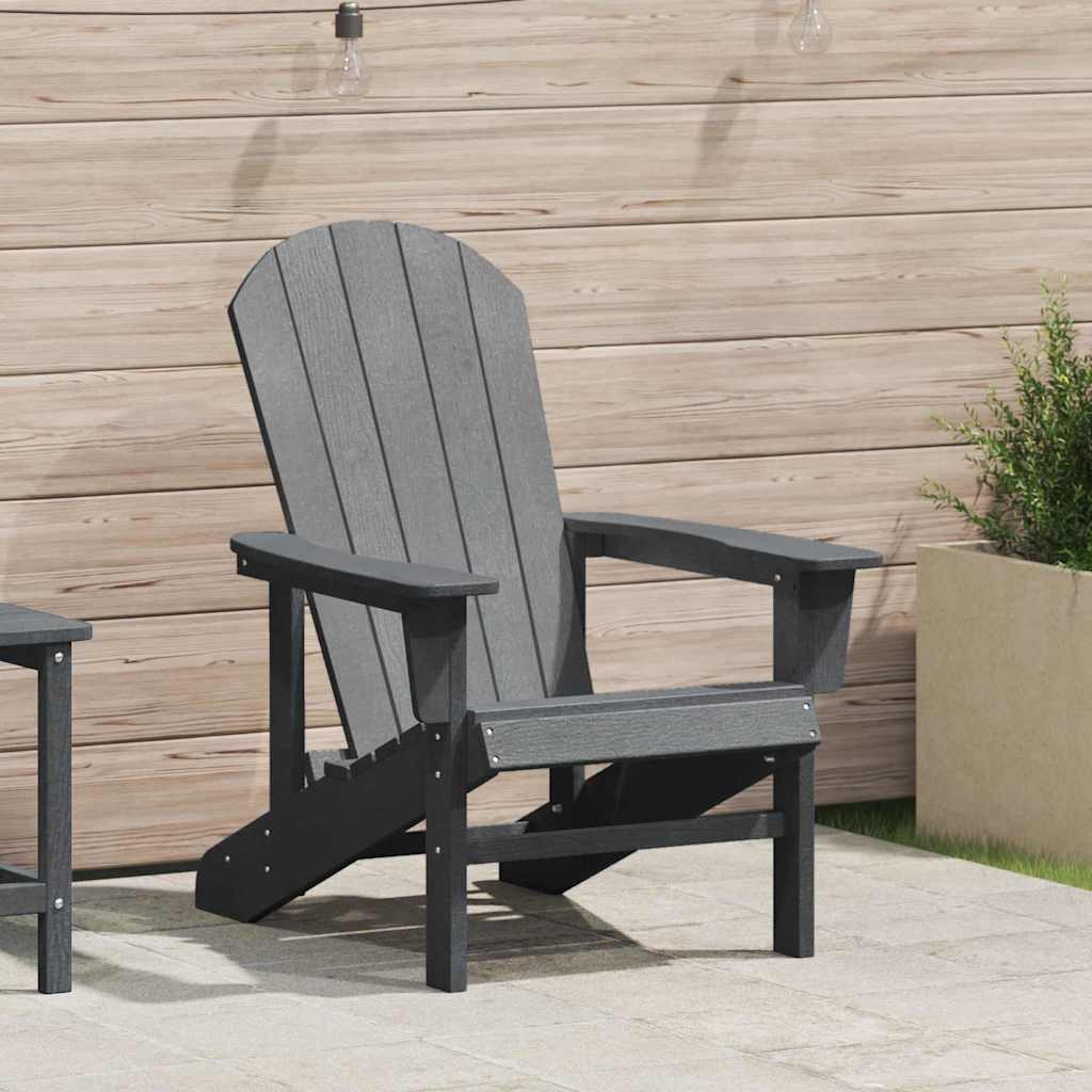 vidaXL Gartenstuhl Adirondack-Stuhl Hellgrau HDPE (1 St)