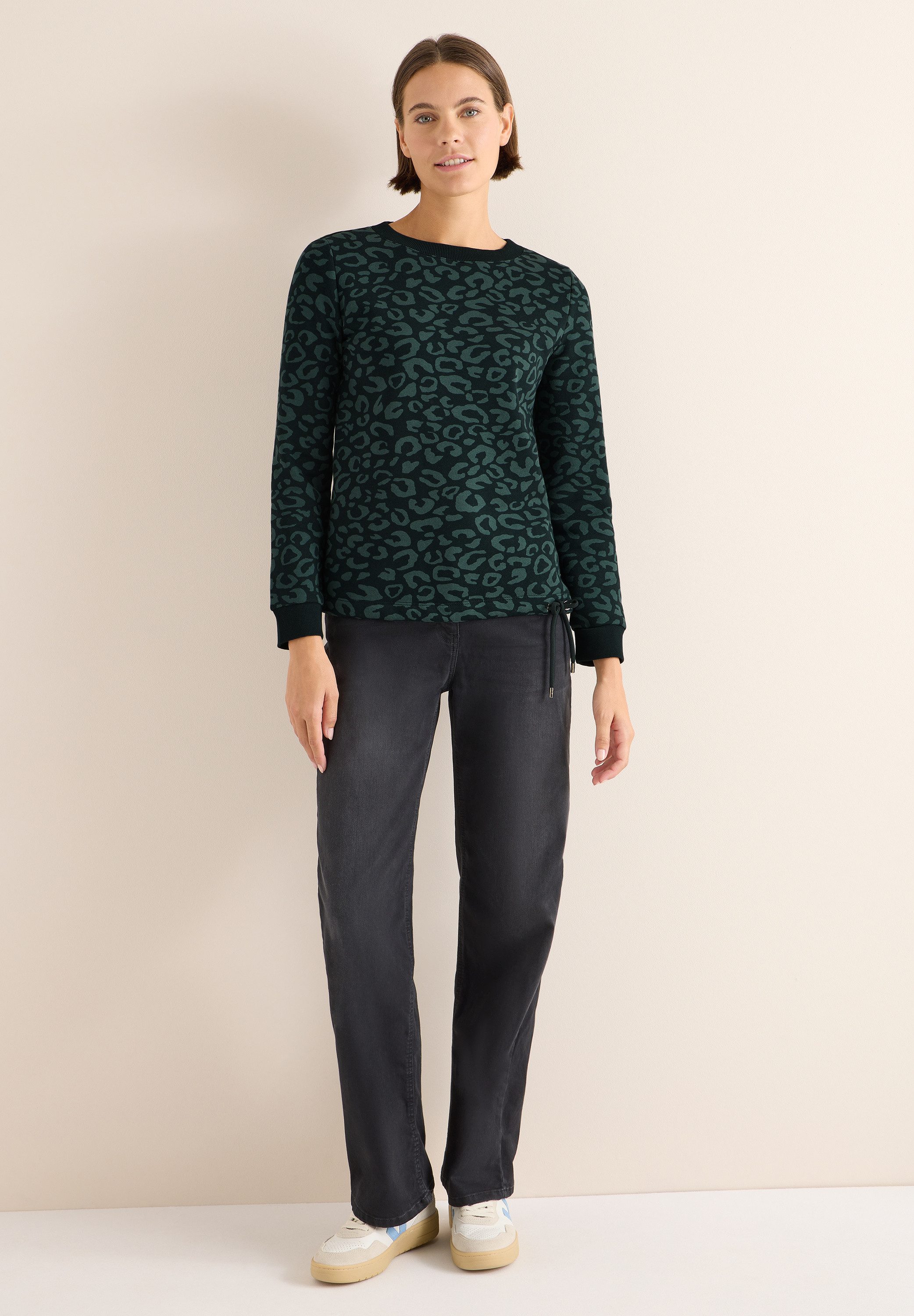 CECIL Sweatshirt mit Tunnelzug am Saum