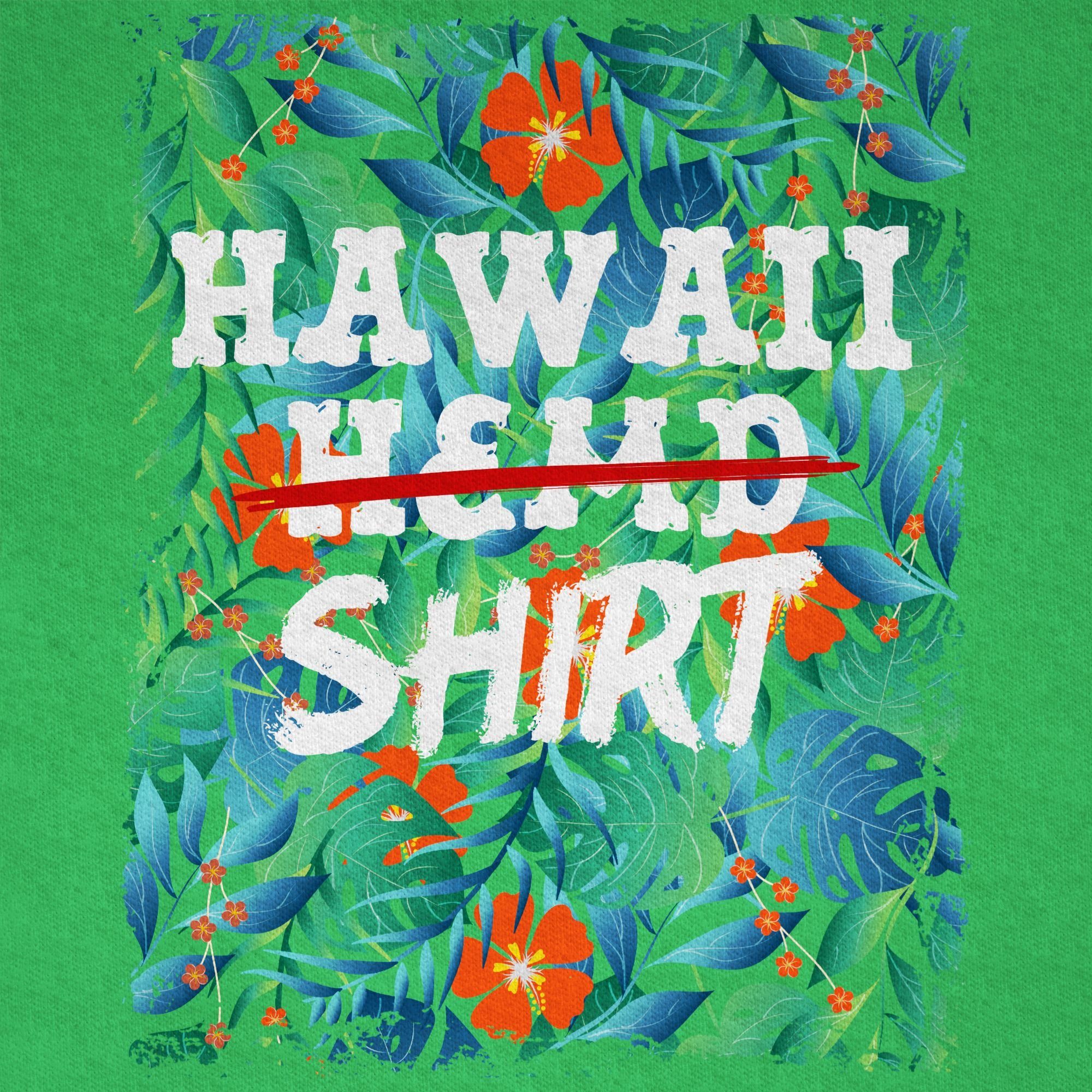 Shirtracer T-Shirt Hawaii Hemd & 1 Karibik Hawaiian Party Grün Hawaii-Kleidung Fasching Aloha - Karneval Shirt