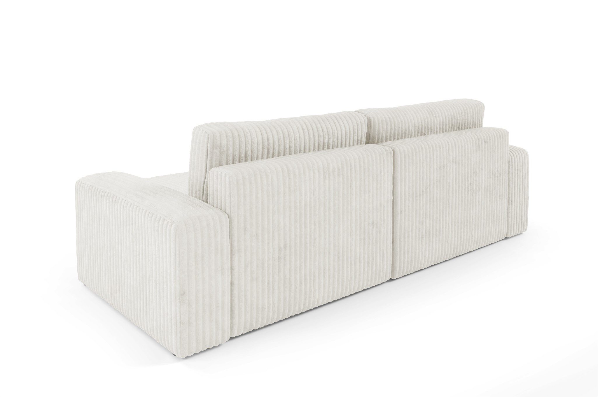 Fun Möbel Ecksofa Sofa NATALIA mit Schlaffunktion in Stoff Tilia, Rundumbezug, Ottomane Links oder Rechts