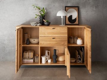 Moebel-Eins Kommode, NATANO Sideboard II, Material Massivholz, Wildeiche geölt