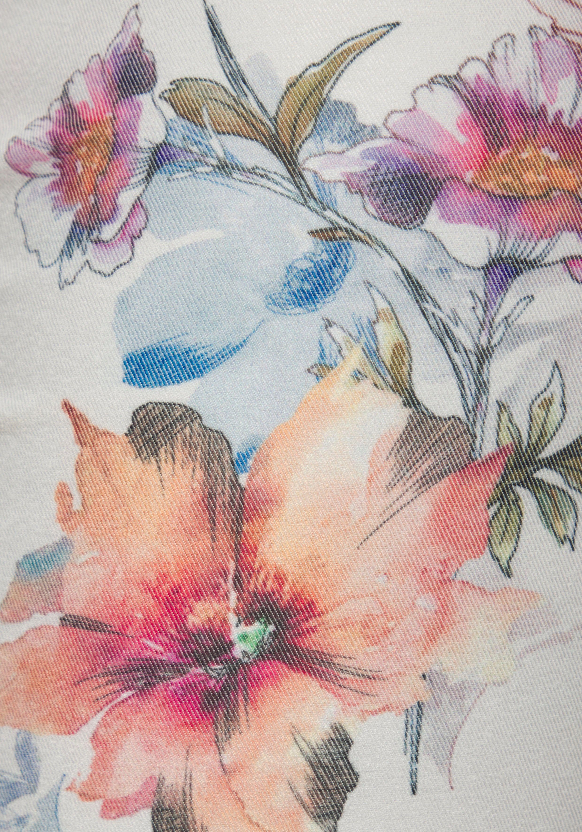 LASCANA 7/8 jeggings with floral print, skinny jeans made from a stretch cotton blend